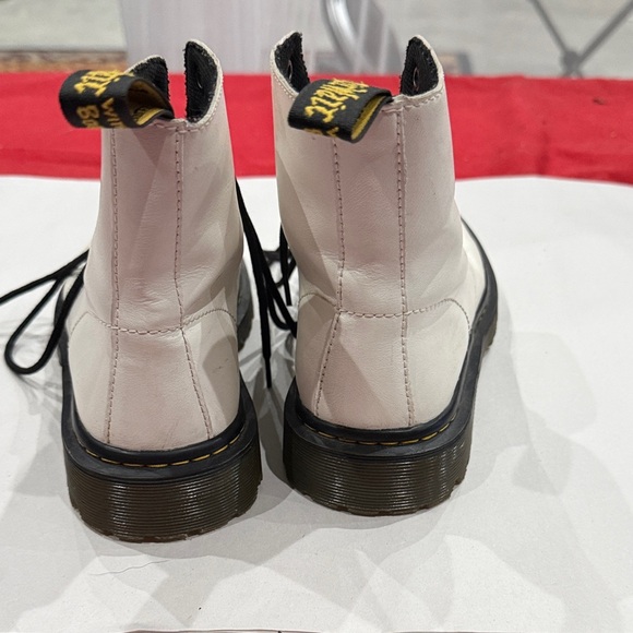 Dr. Martens White Leather Combat Boots - Picture 5 of 6